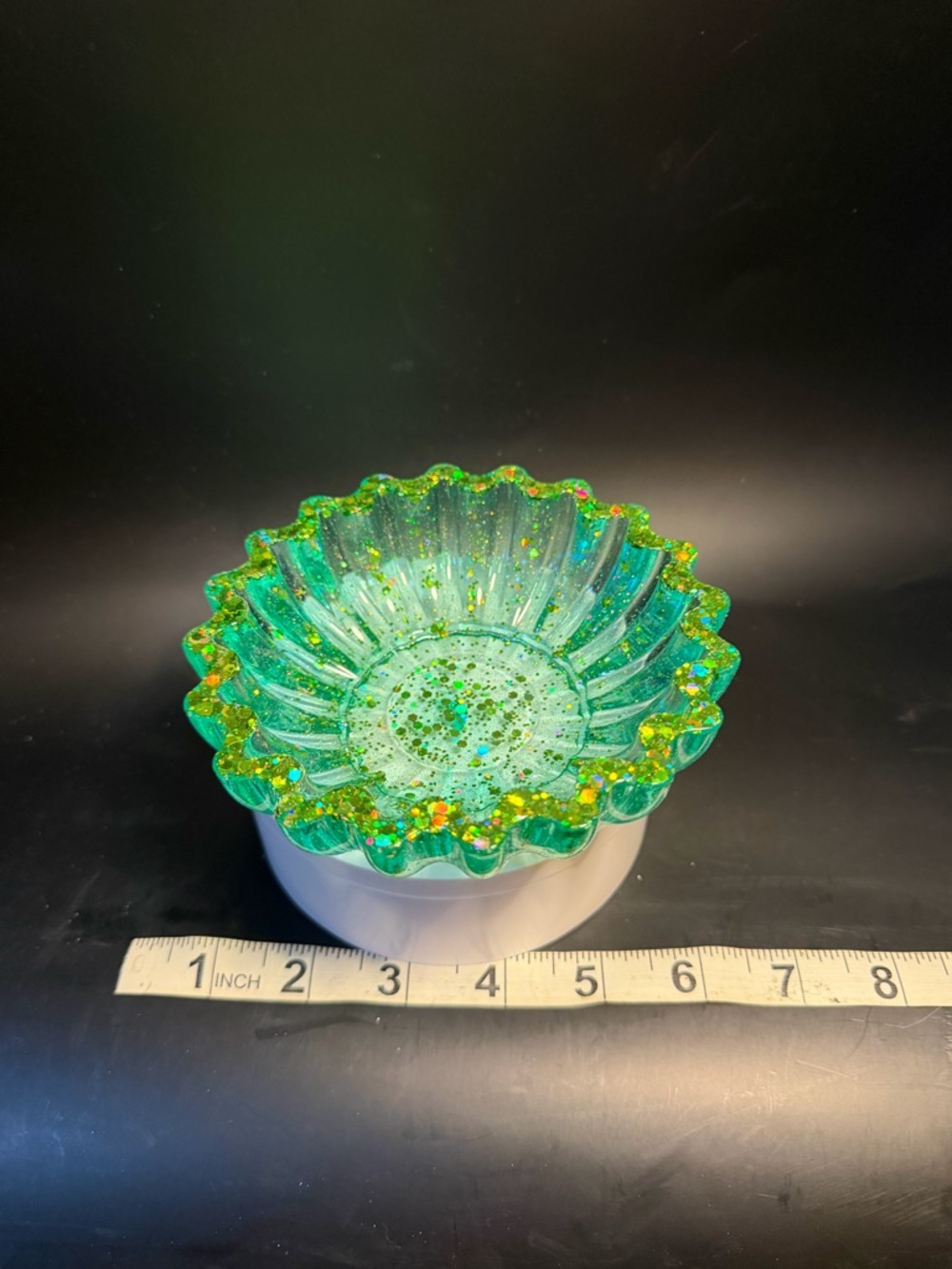 Handcrafted Green Decorative Resin Bowl - Home Art